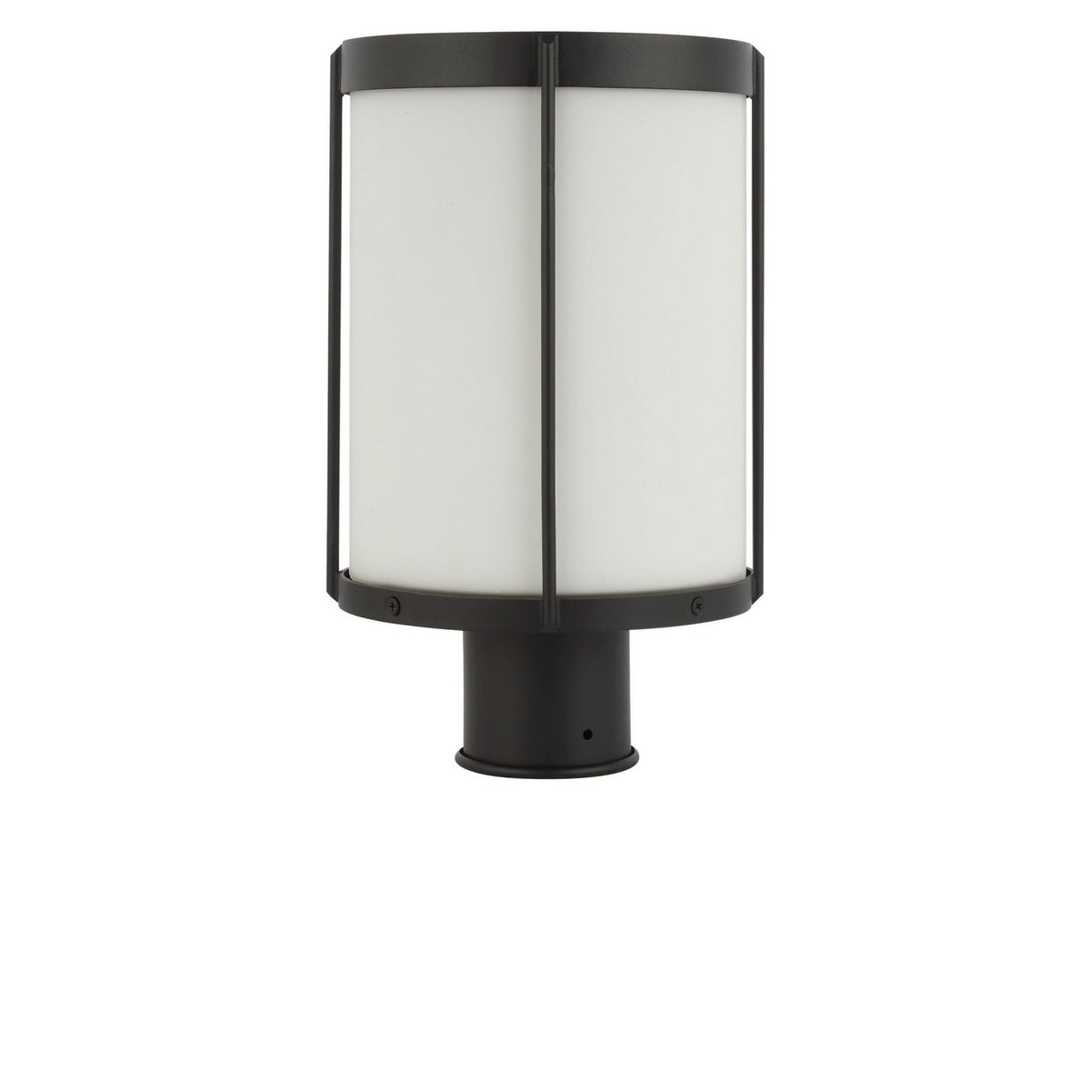 Luning 13 One Light Outdoor Post Lantern — Etched White Glass