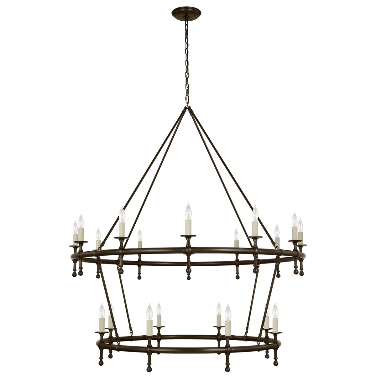 Classic 54" Two-Tier Ring Chandelier