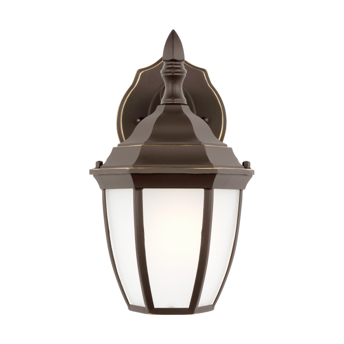 Bakersville Curve 11" Lantern — Satin Etched