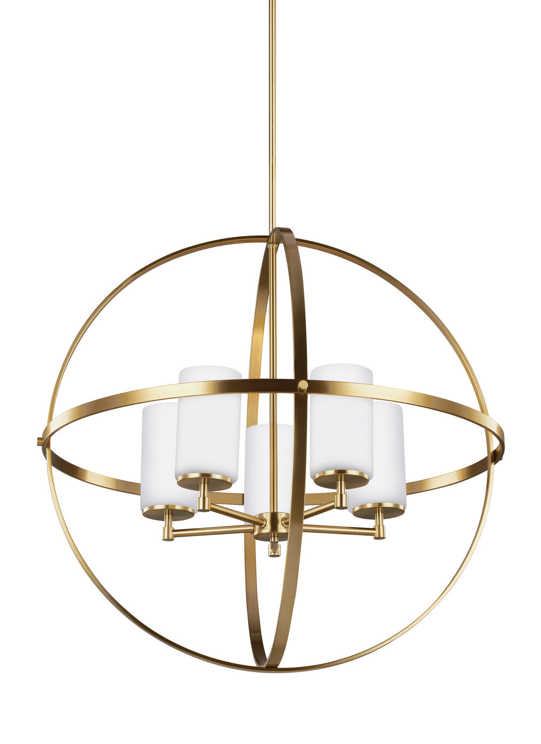 Alturas 5-Light Chandelier — Etched / White Inside