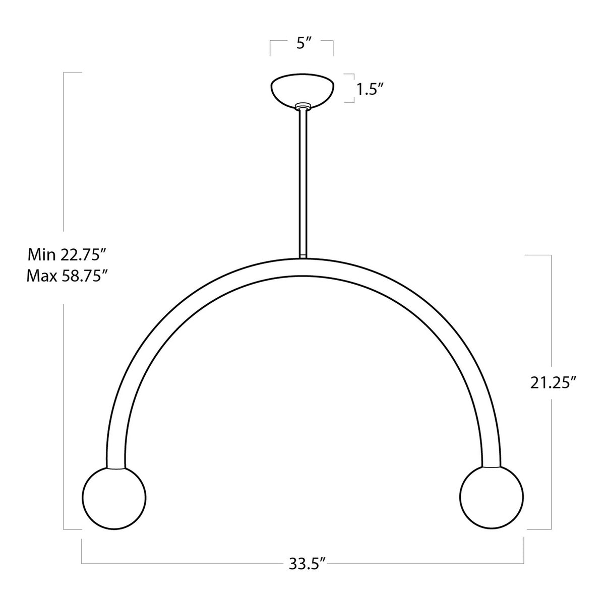Happy LED Pendant — 22.75"