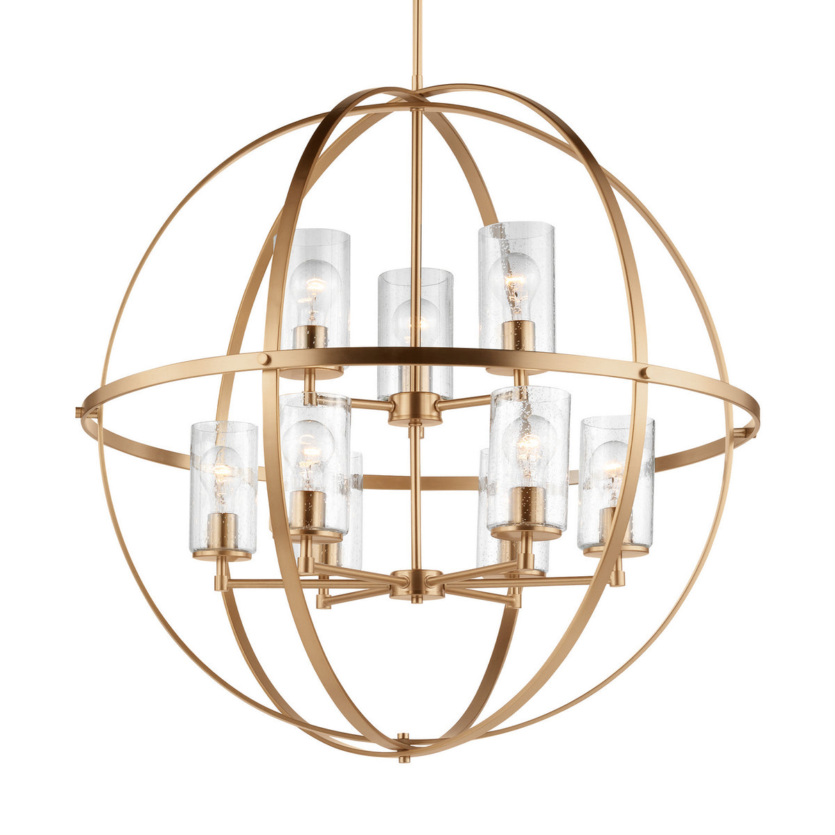 Alturas Nine Light Chandelier — Clear Seeded