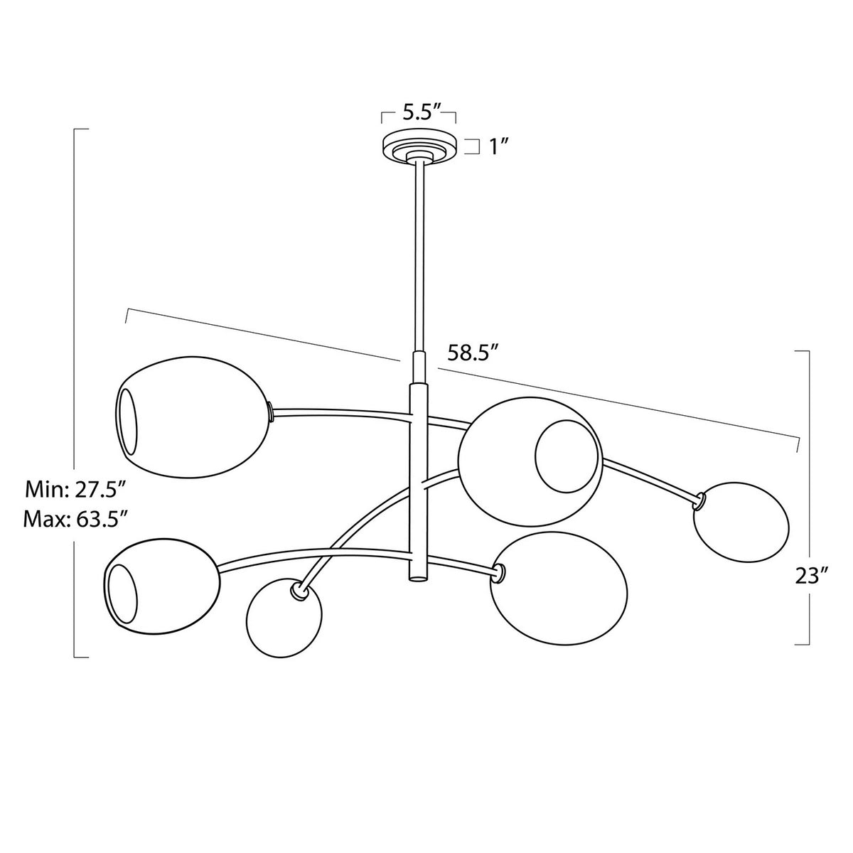 Artemis Six Light Chandelier