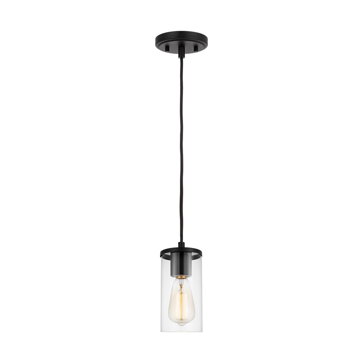 One Light Mini-Pendant — Clear, 60 W