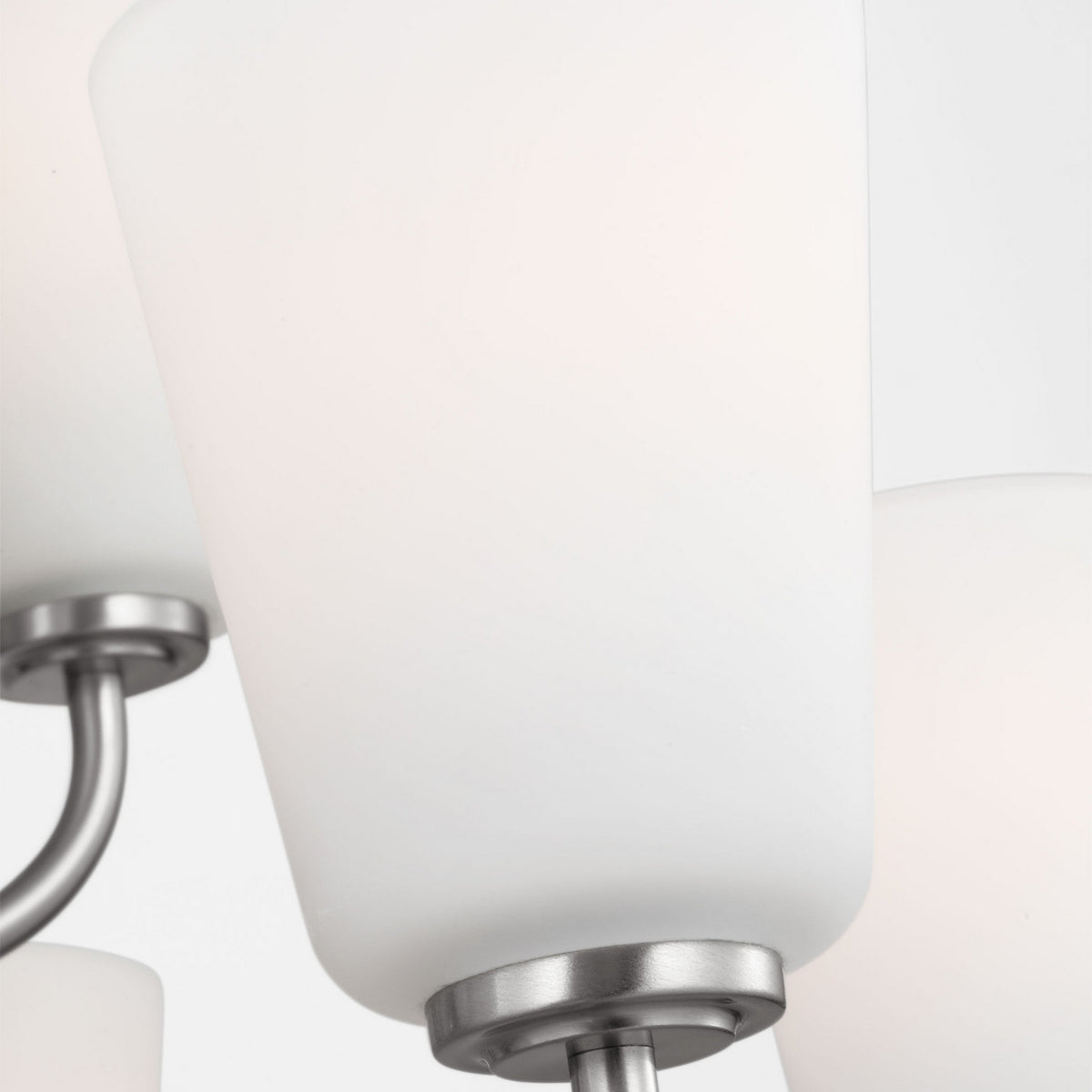 Miles Nine Light Chandelier — Etched white