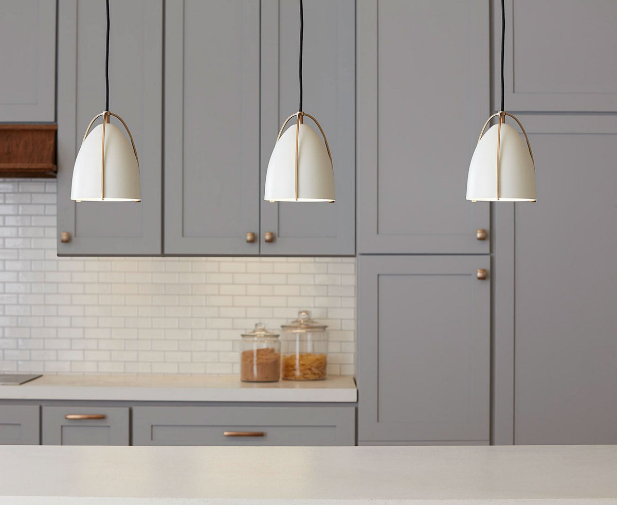 One Light Mini-Pendant — Matte White, 60 W