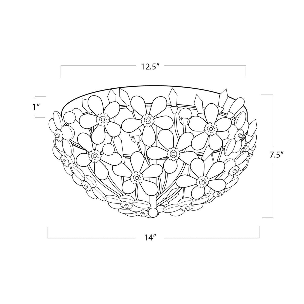 Cheshire Two Light Flush Mount