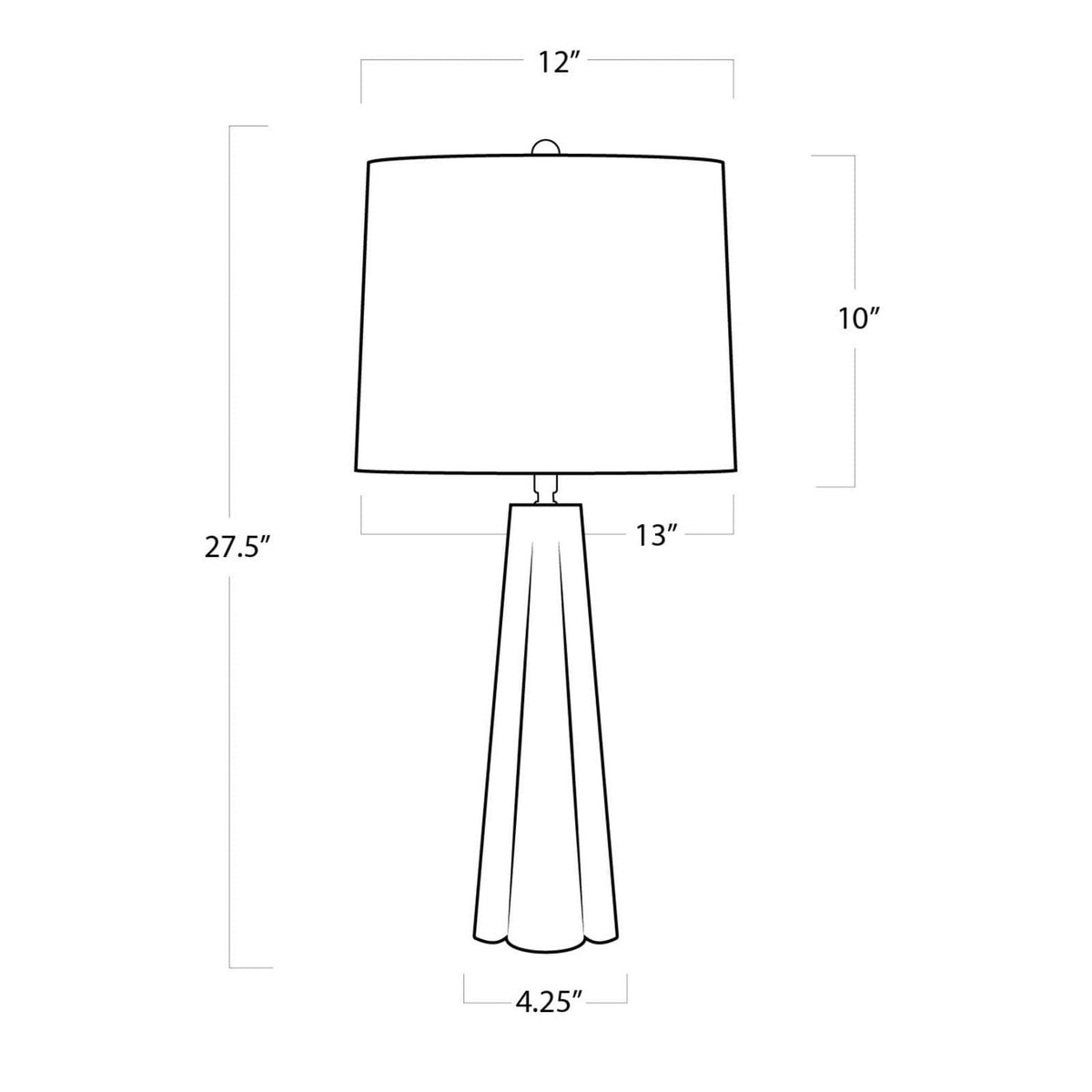 Quatrefoil One Light Table Lamp — 27.50"