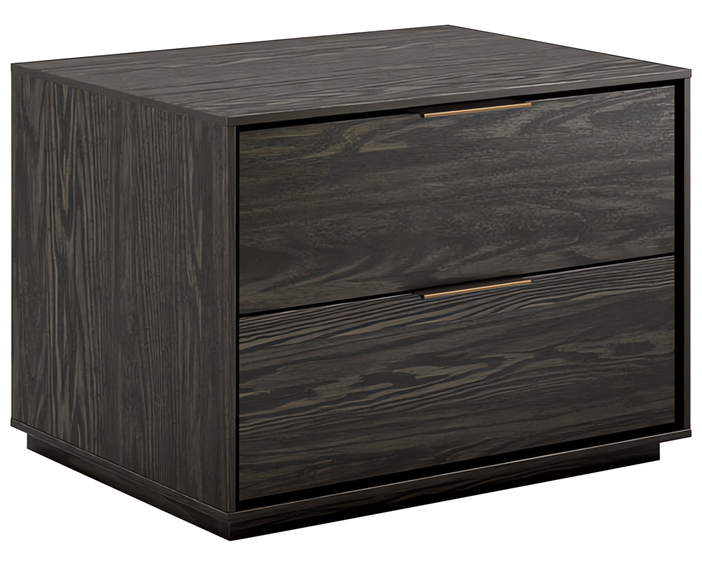 Charcoal on Oak with Bronze Handles | Mobican Amelia Night Table | Valley Ridge Furniture