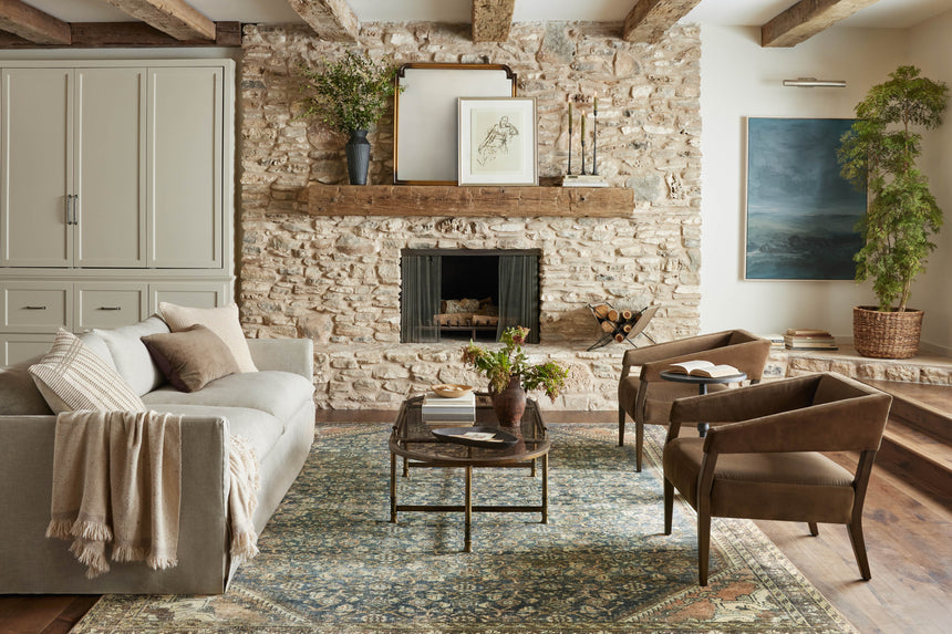 Banks Rug 02 | Denim / Clay