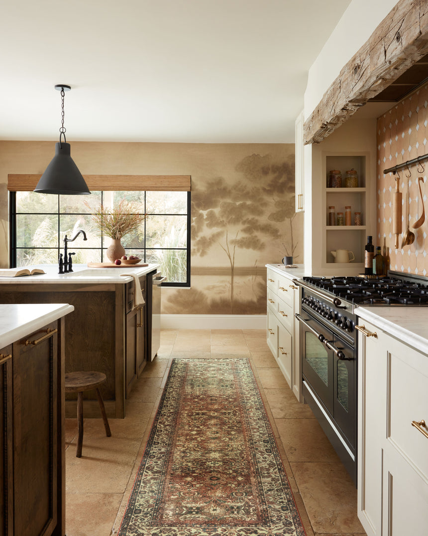 Banks Rug 04 | Brick / Ivory