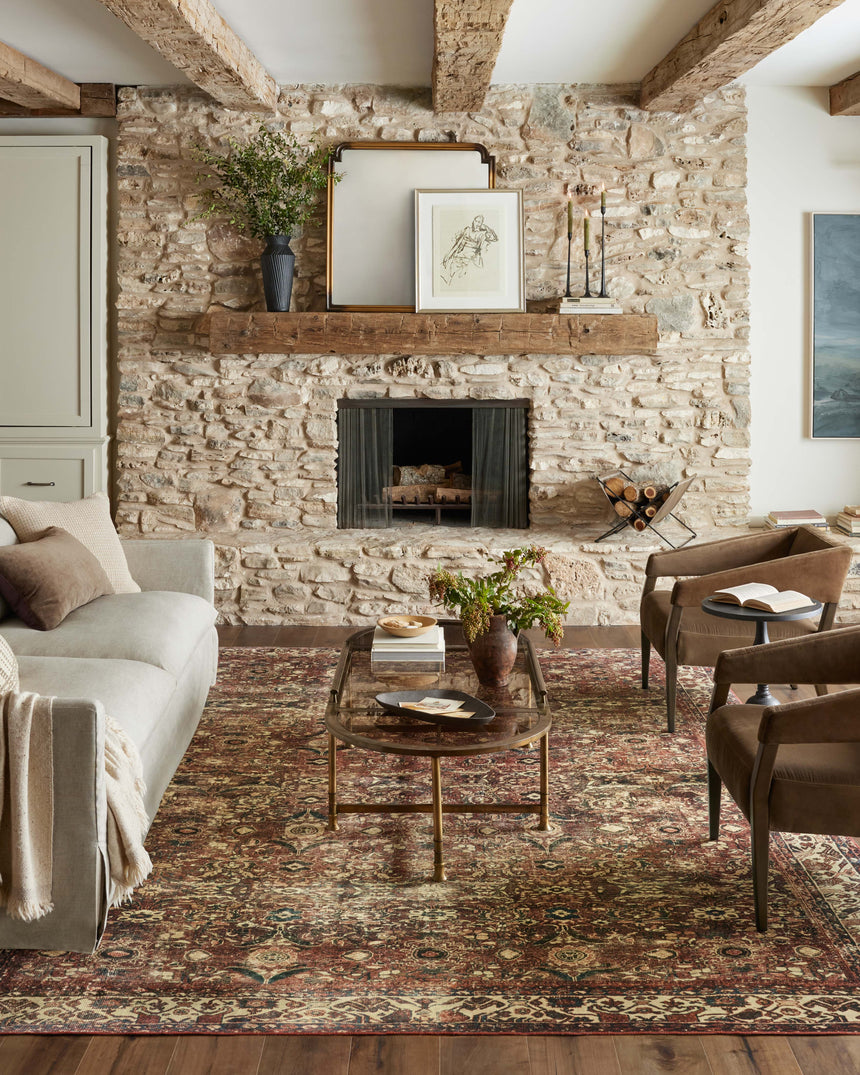 Banks Rug 04 | Brick / Ivory