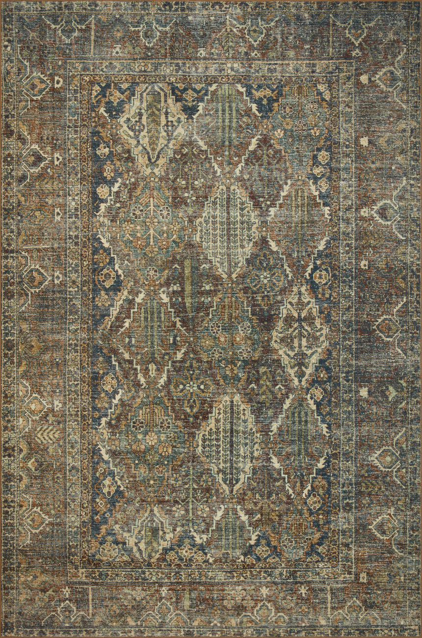 Banks Rug 05 | Spice / Blue