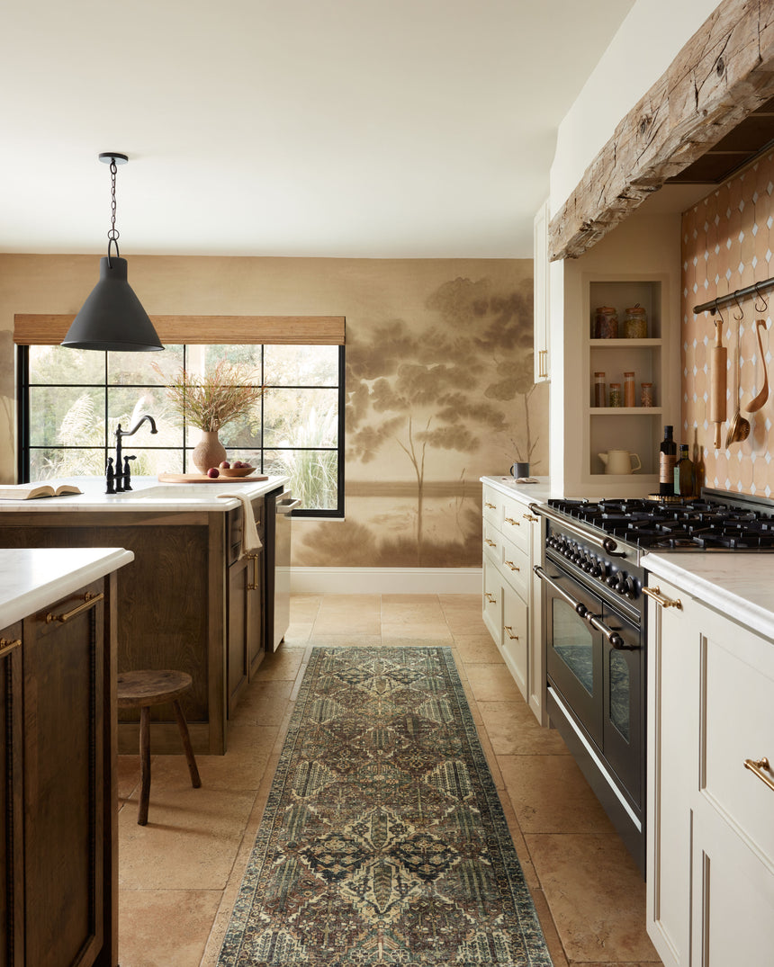 Banks Rug 05 | Spice / Blue