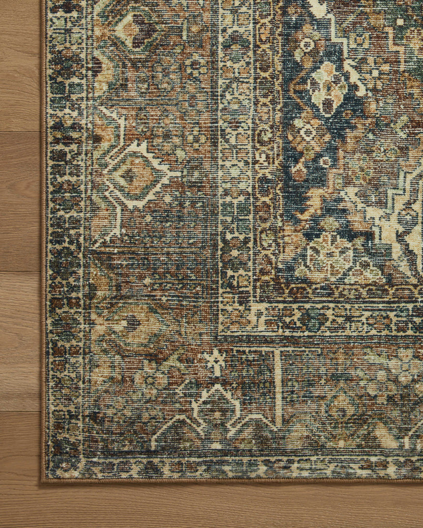Banks Rug 05 | Spice / Blue