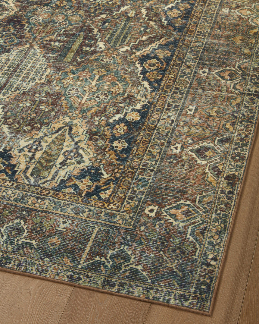 Banks Rug 05 | Spice / Blue