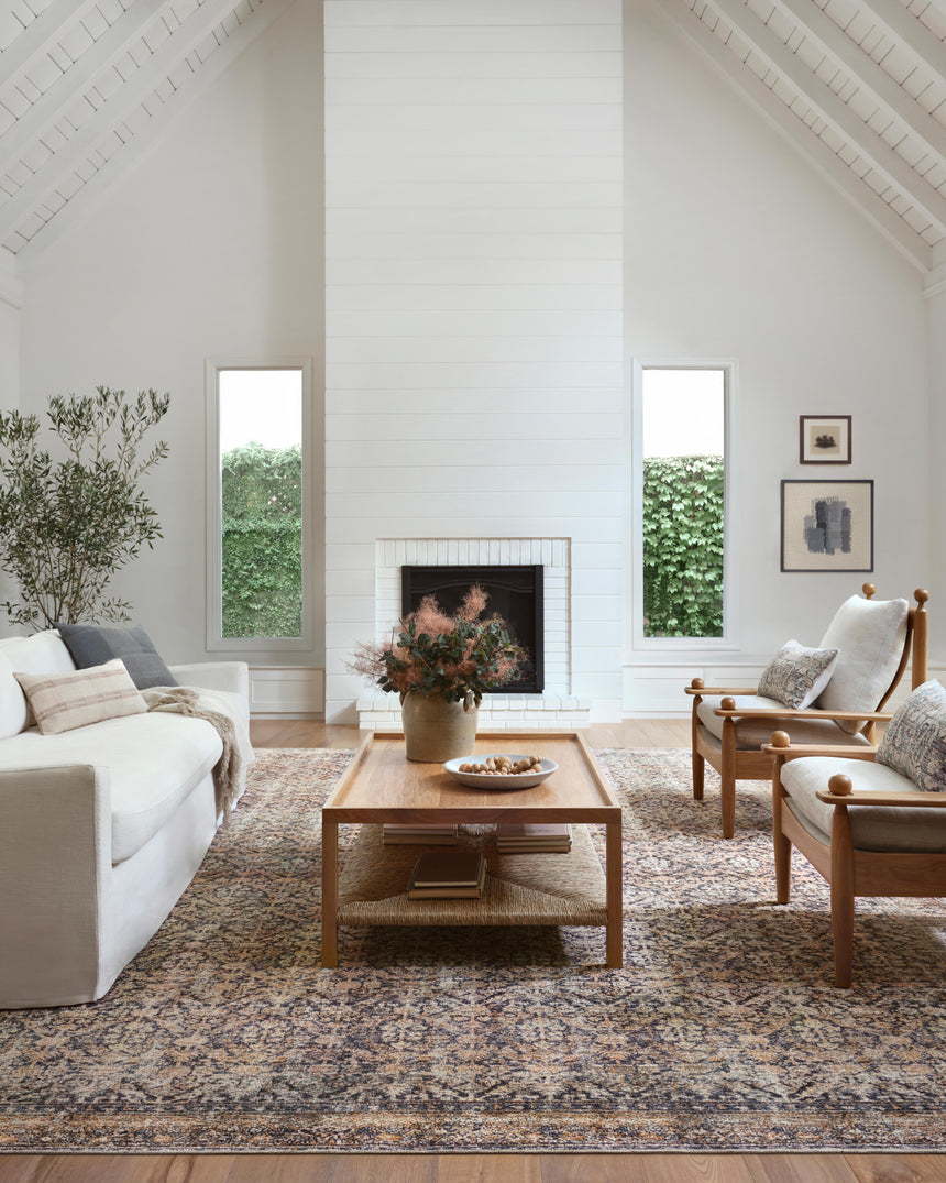 Billie Rug 01 | Ink / Salmon