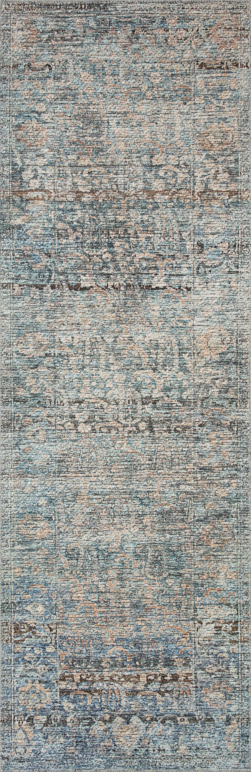 Billie Rug 05 | Denim / Blush