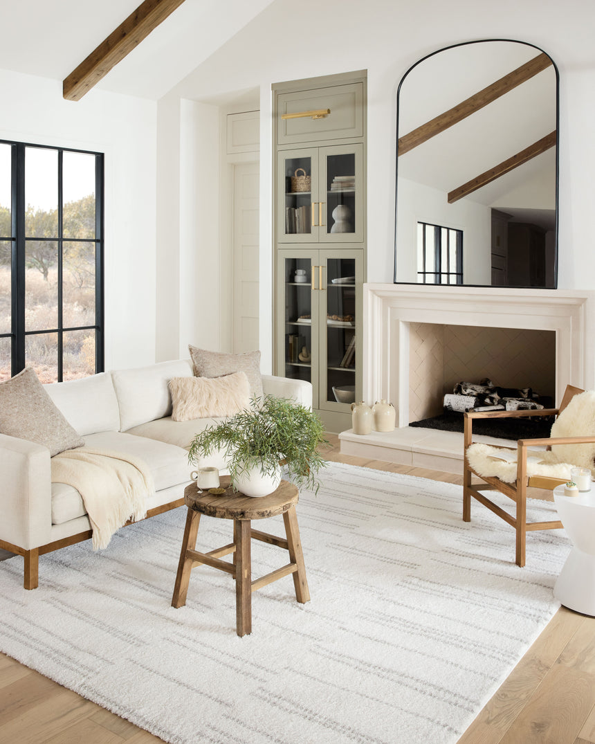 Bliss Shag Rug 02 | White / Grey