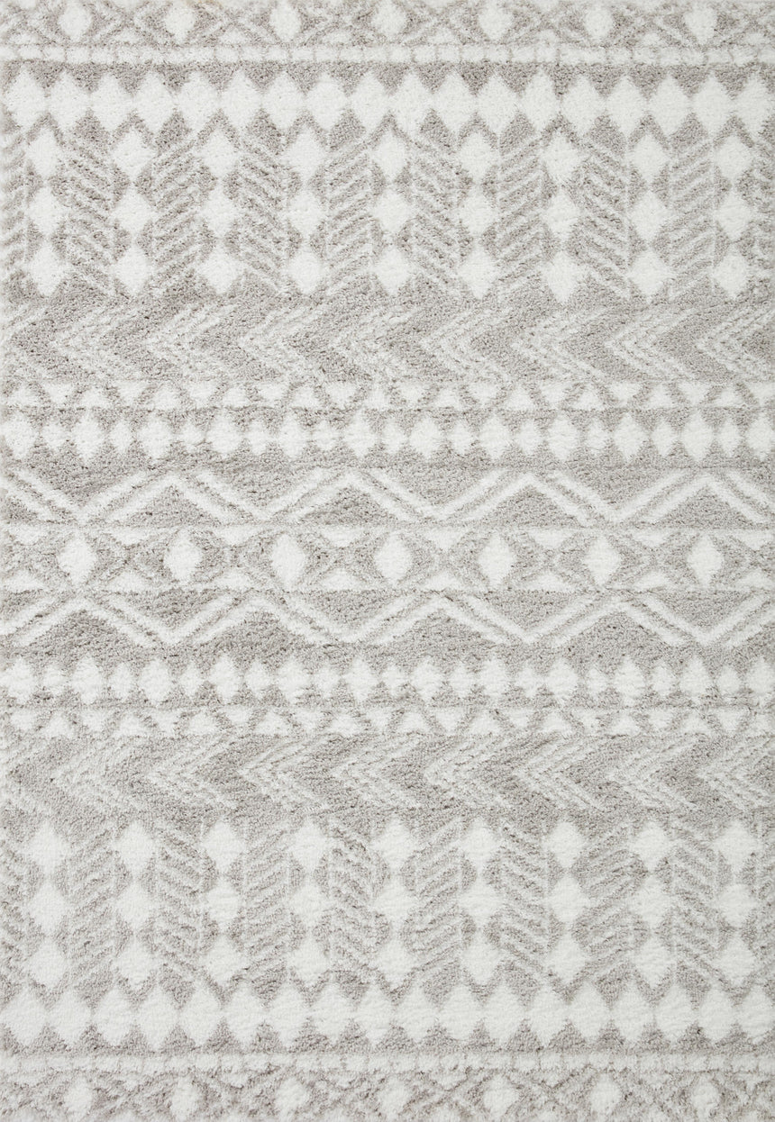 Bliss Shag Rug 05 | Grey / White