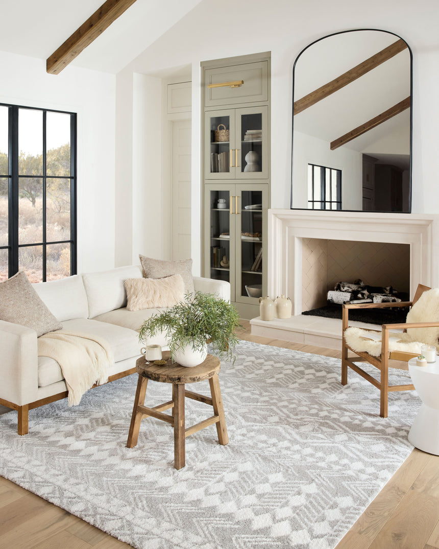 Bliss Shag Rug 05 | Grey / White