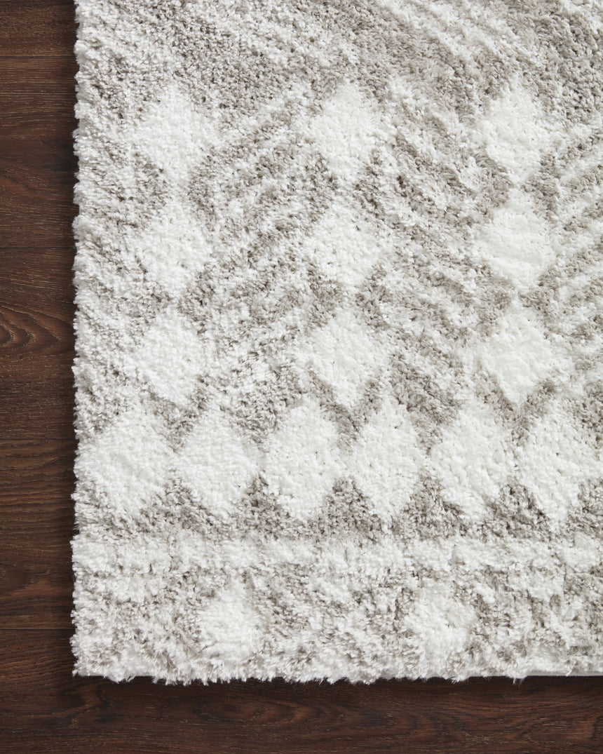 Bliss Shag Rug 05 | Grey / White