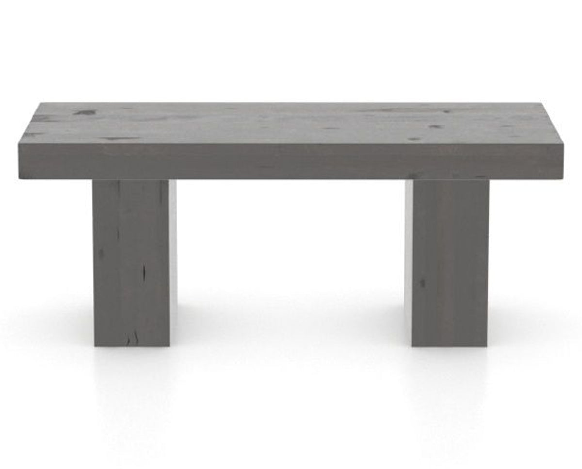 Canadel Loft Wood Bench 5054 in 59 Davy's Grey and 42in Length, back view