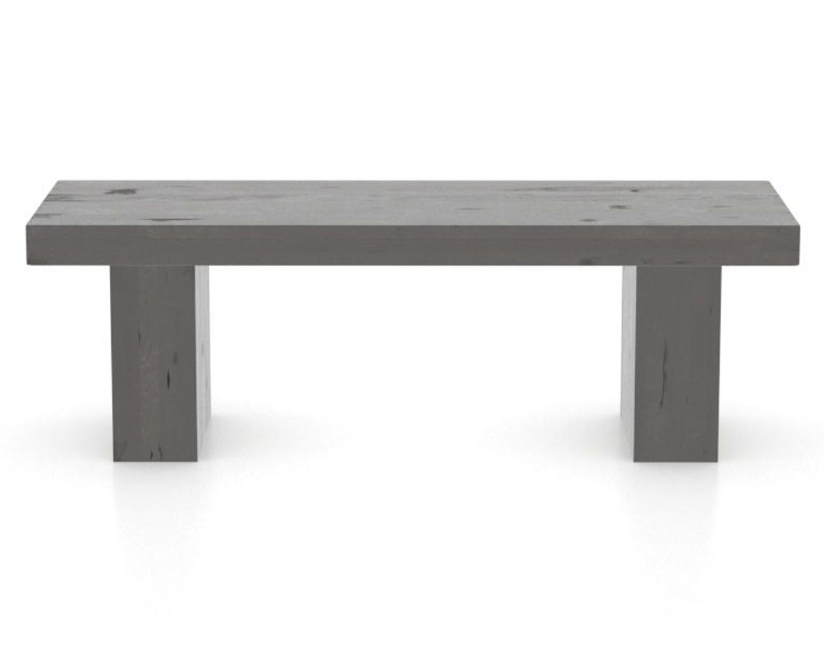 Canadel Loft Wood Bench 5054 in 59 Davy's Grey and 54in Length, back view