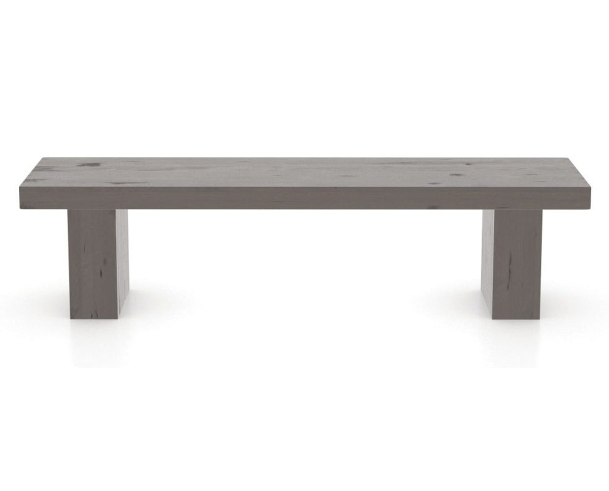 Canadel Loft Wood Bench 5054 in 29 Hazelnut Washed and 70in Length, back view