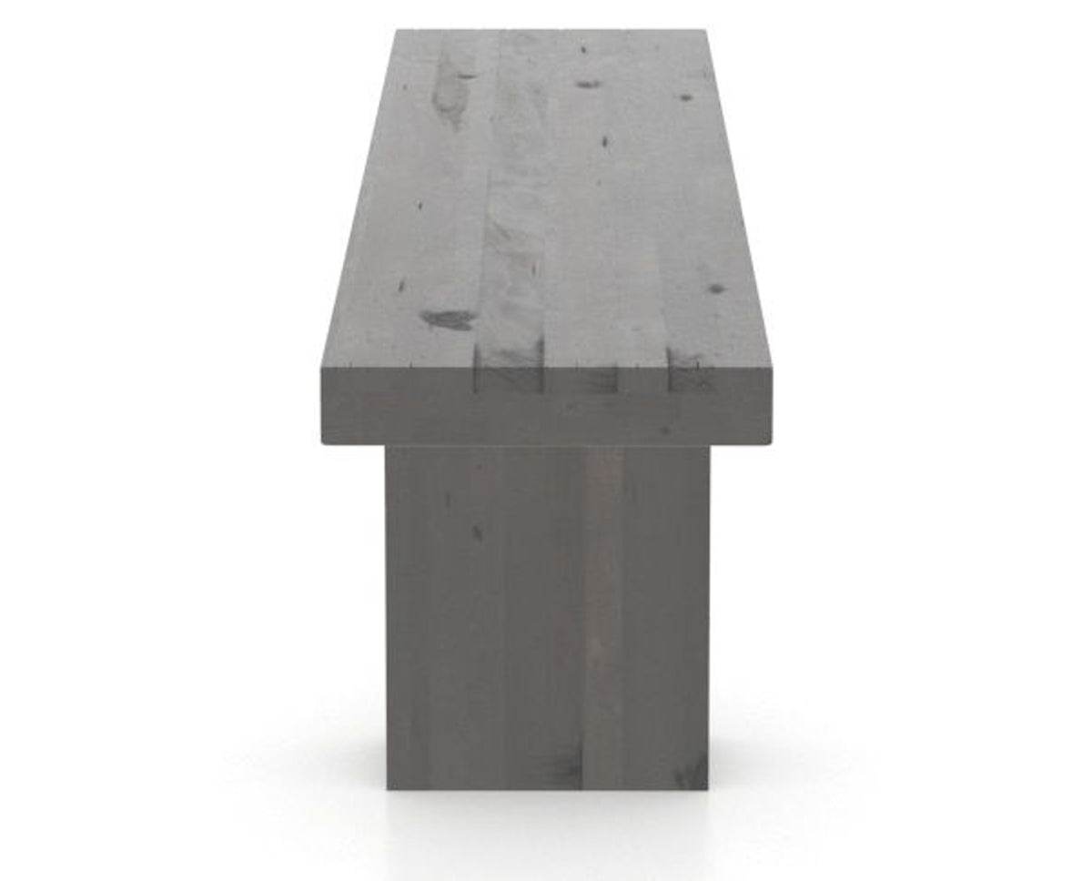 Canadel Loft Wood Bench 5054 in 59 Davy's Grey and 70in Length, side view