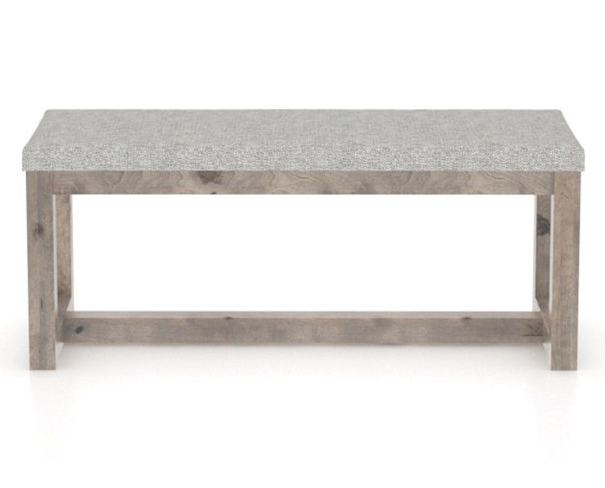 Canadel Loft Upholstered Bench 5070 in 7C Fabric and 08 Shadow, front view