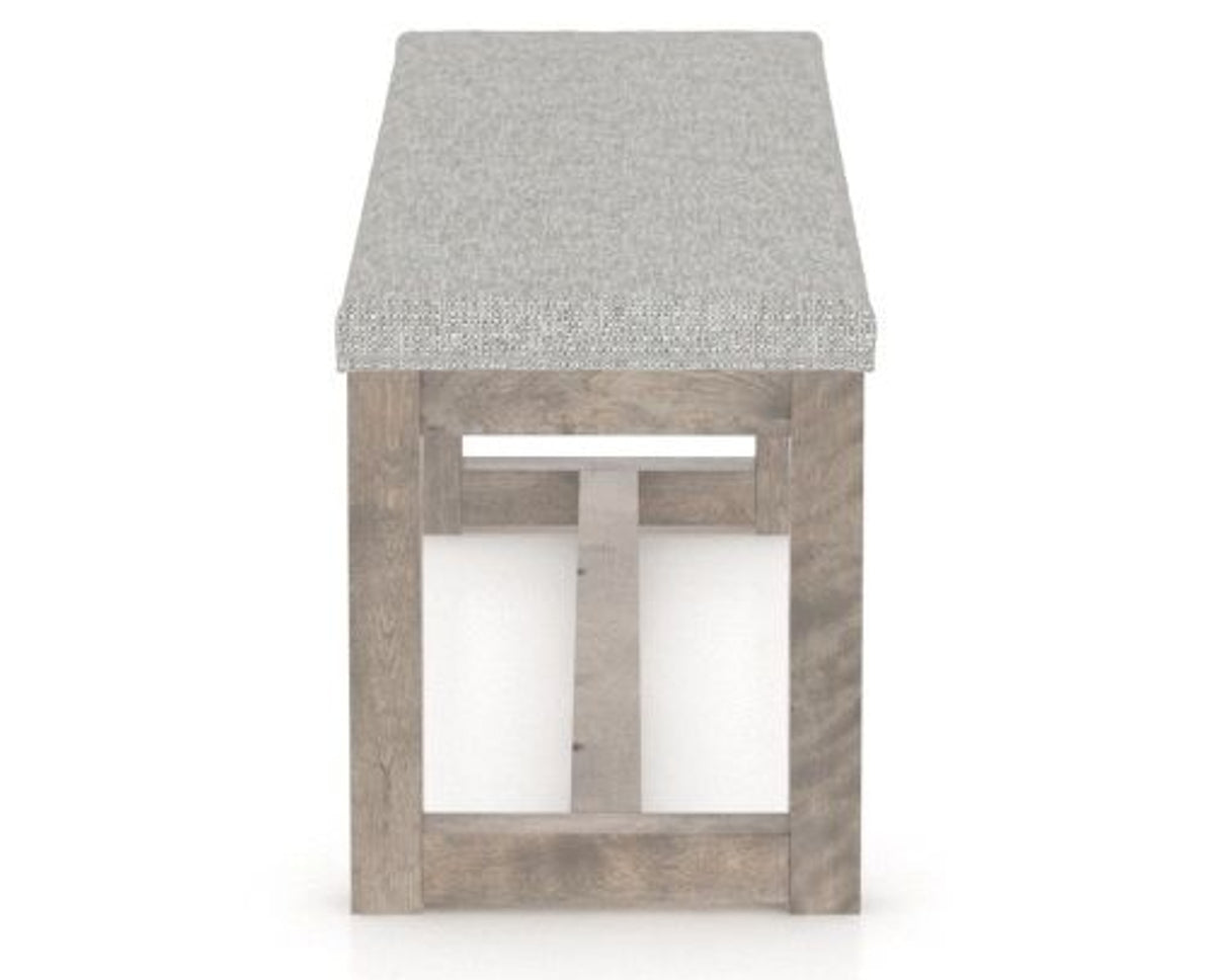 Canadel Loft Upholstered Bench 5070 in 7C Fabric and 08 Shadow, side view