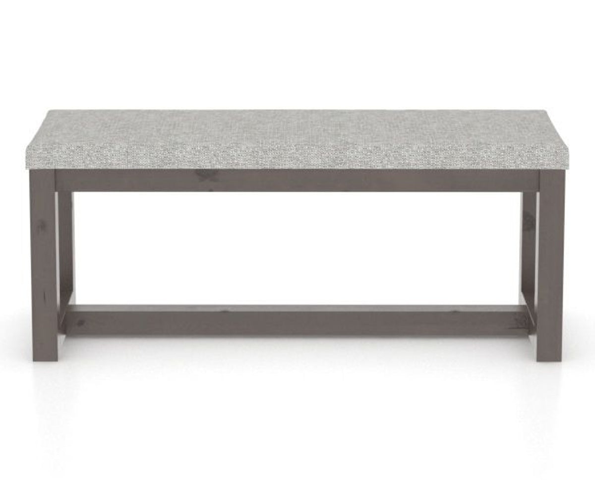 Canadel Loft Upholstered Bench 5070 in 7C Fabric and 29 Hazelnut Washed, front view