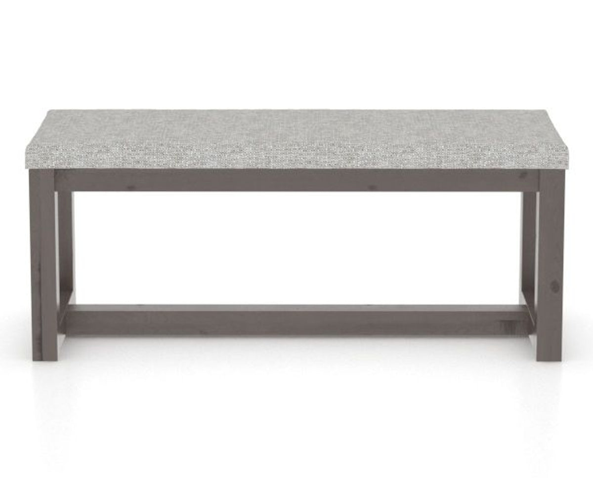 Canadel Loft Upholstered Bench 5070 in 7C Fabric and 29 Hazelnut Washed, back view