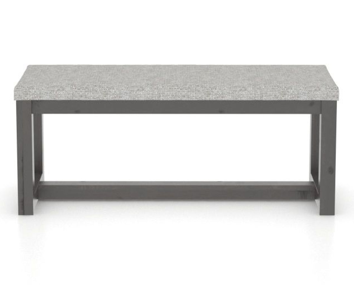 Canadel Loft Upholstered Bench 5070 in 7C Fabric and 59 Davy's Grey, back view