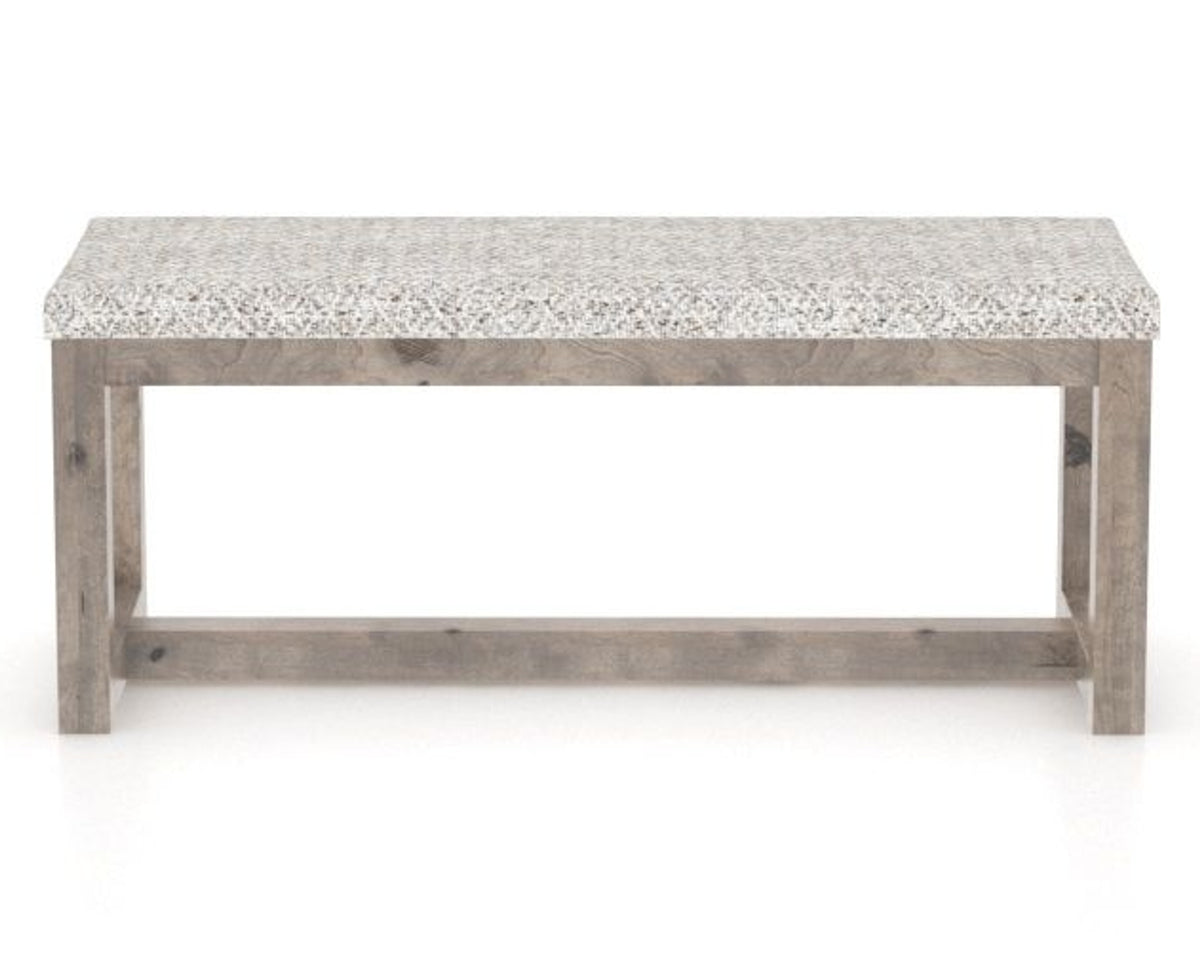 Canadel Loft Upholstered Bench 5070 in FP Crypton® and 08 Shadow, front view