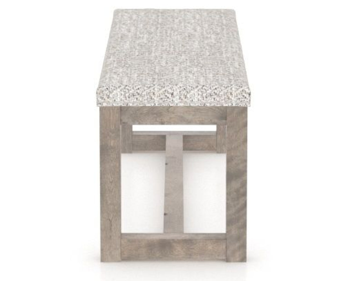 Canadel Loft Upholstered Bench 5070 in FP Crypton® and 08 Shadow, side view