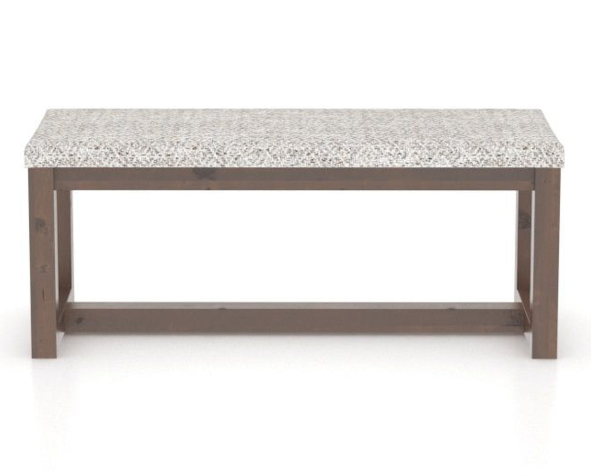 Canadel Loft Upholstered Bench 5070 in FP Crypton® and 19 Cognac Washed, front view