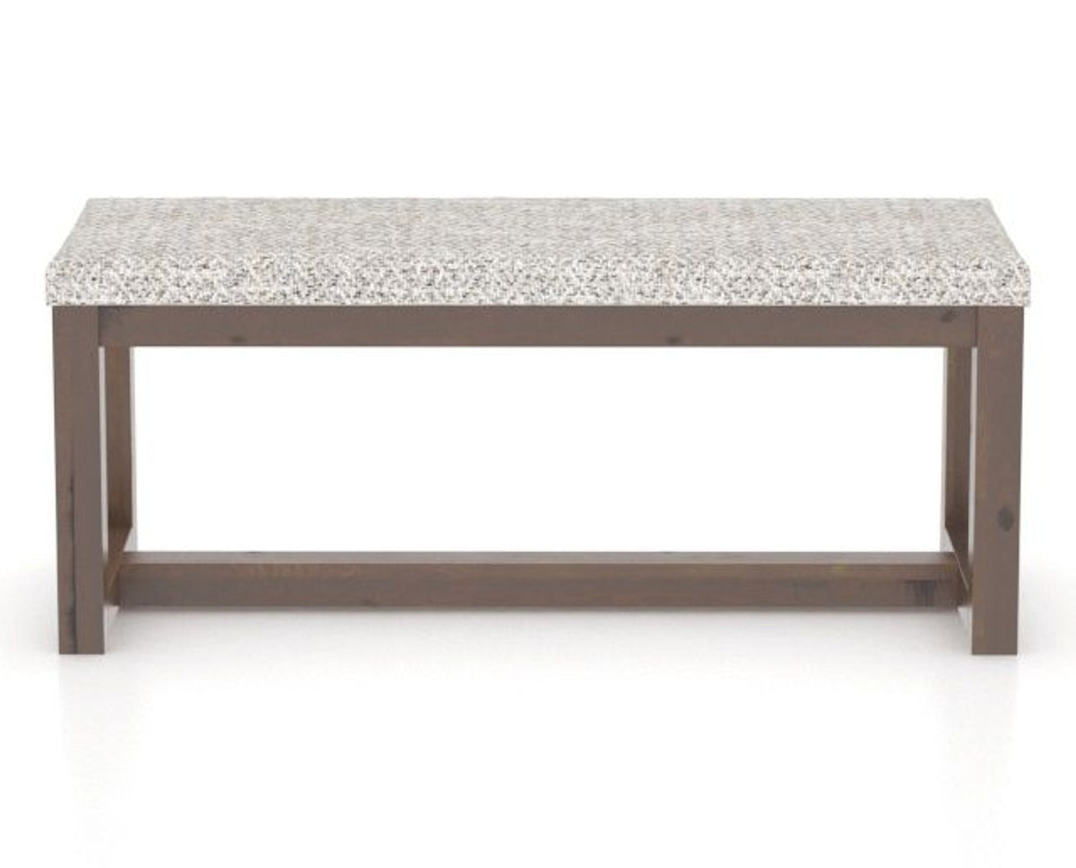 Canadel Loft Upholstered Bench 5070 in FP Crypton® and 19 Cognac Washed, back view