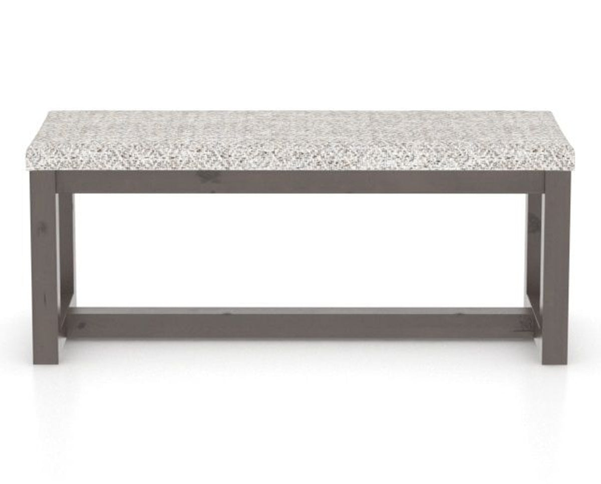 Canadel Loft Upholstered Bench 5070 in FP Crypton® and 29 Hazelnut Washed, front view