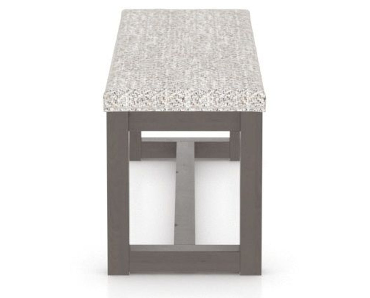 Canadel Loft Upholstered Bench 5070 in FP Crypton® and 29 Hazelnut Washed, side view