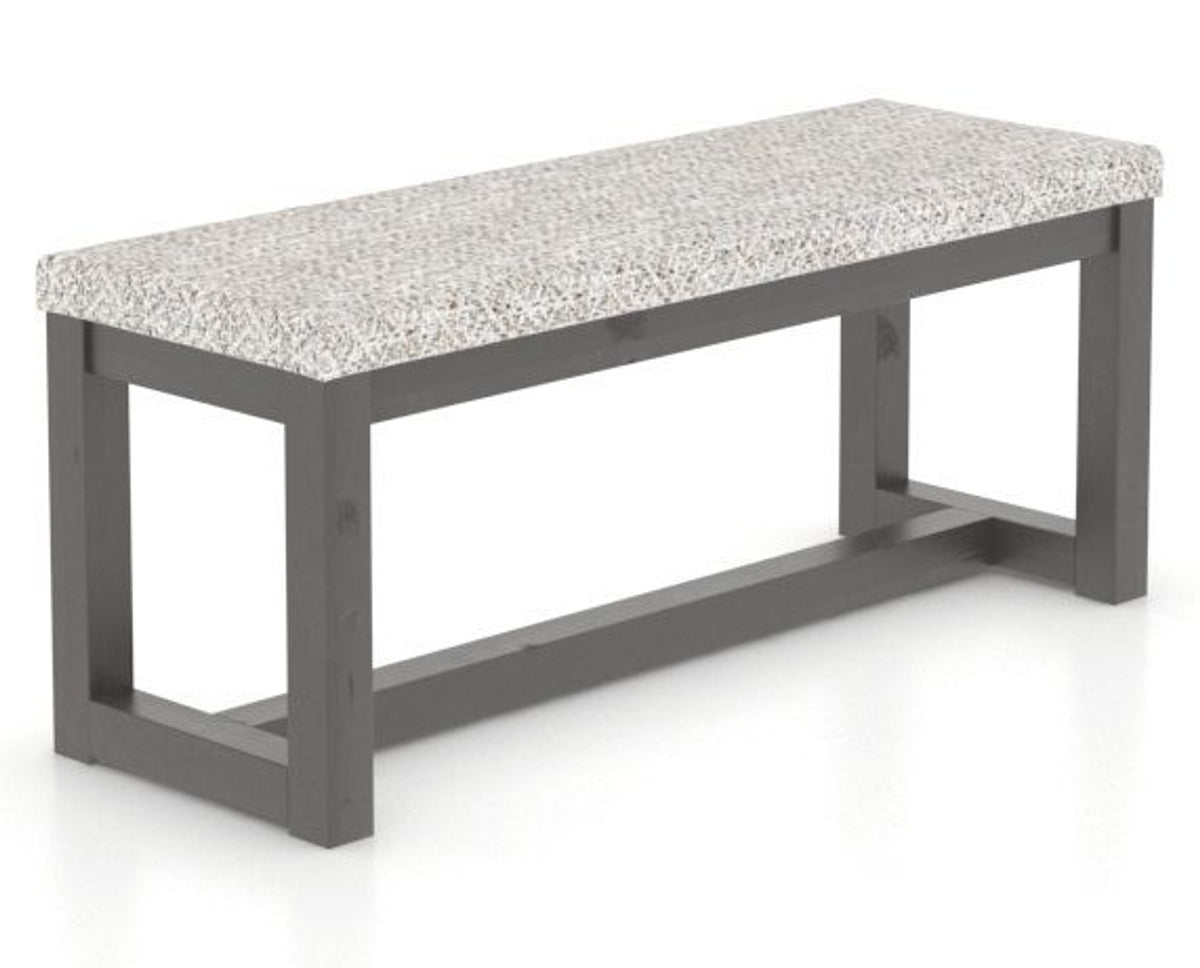 Canadel Loft Upholstered Bench 5070 in FP Crypton® and 59 Davy's Grey, three-quarter view
