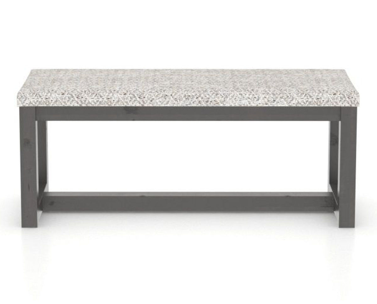 Canadel Loft Upholstered Bench 5070 in FP Crypton® and 59 Davy's Grey, front view