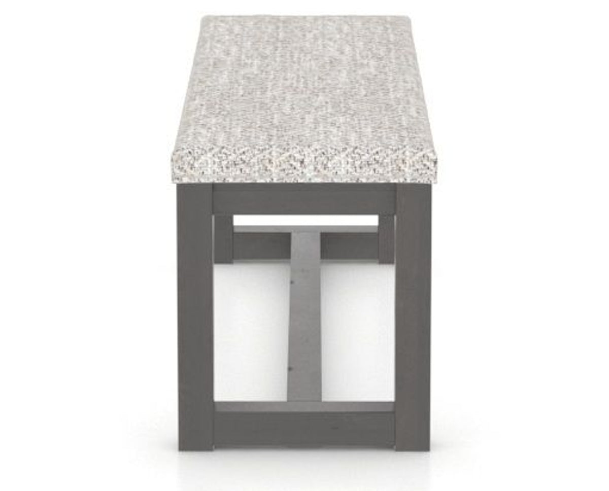 Canadel Loft Upholstered Bench 5070 in FP Crypton® and 59 Davy's Grey, side view