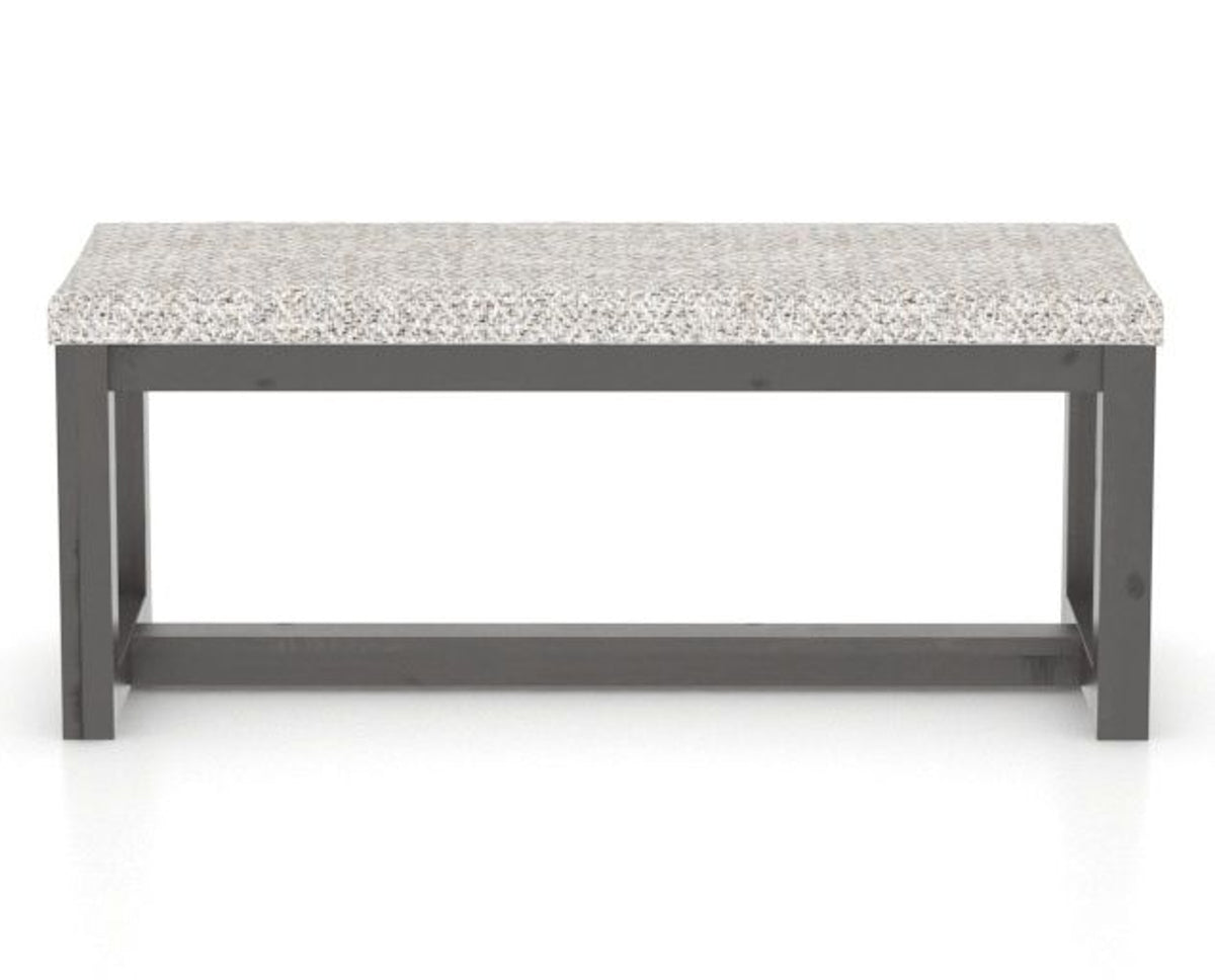 Canadel Loft Upholstered Bench 5070 in FP Crypton® and 59 Davy's Grey, back view