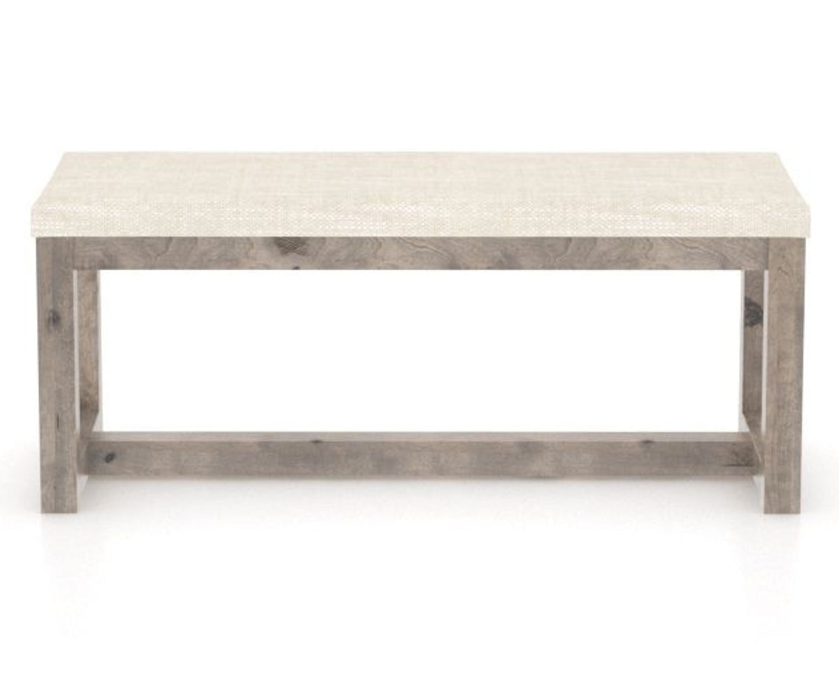 Canadel Loft Upholstered Bench 5070 in FT InsideOut® and 08 Shadow, front view