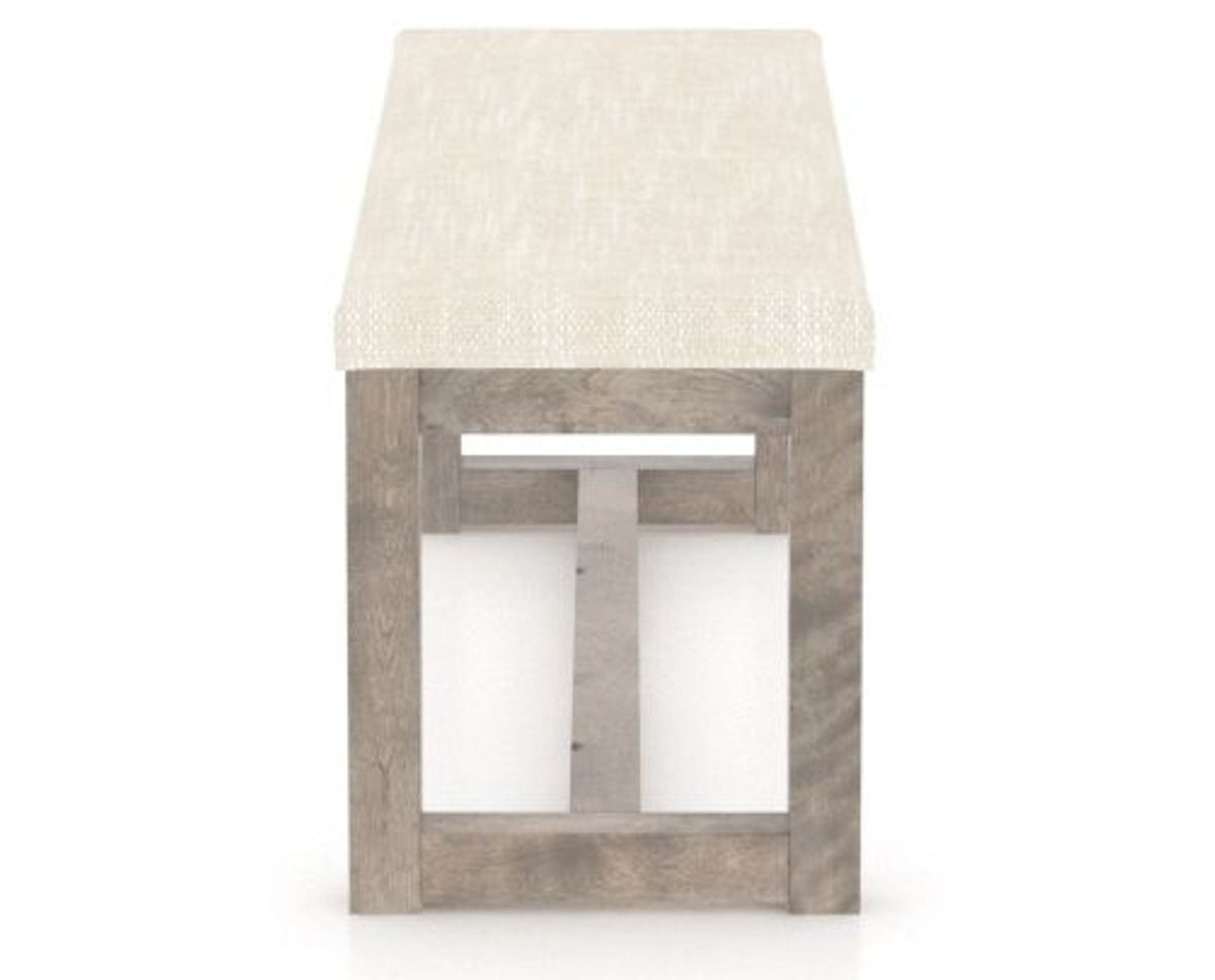 Canadel Loft Upholstered Bench 5070 in FT InsideOut® and 08 Shadow, side view