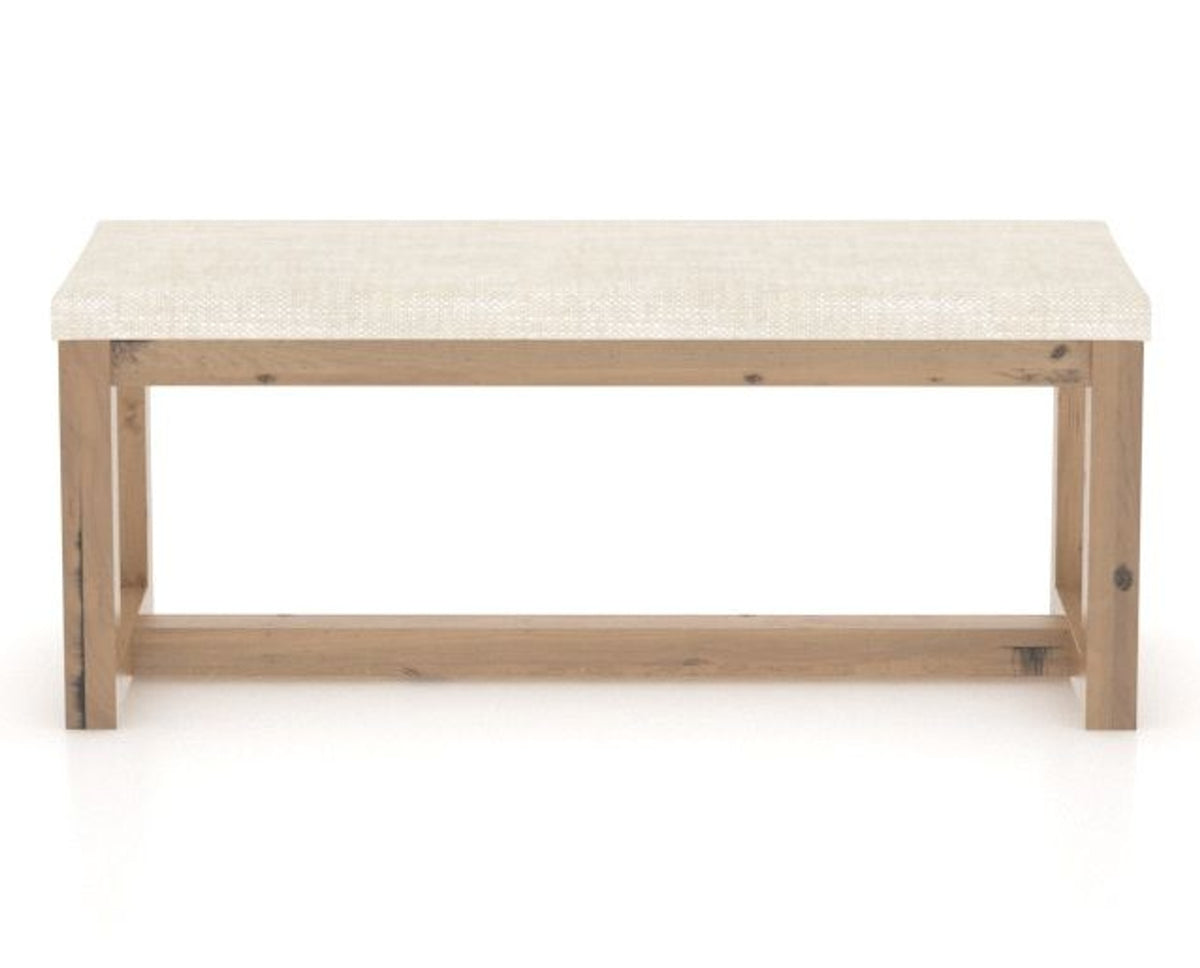 Canadel Loft Upholstered Bench 5070 in FT InsideOut® and 20 Caramel Washed, back view