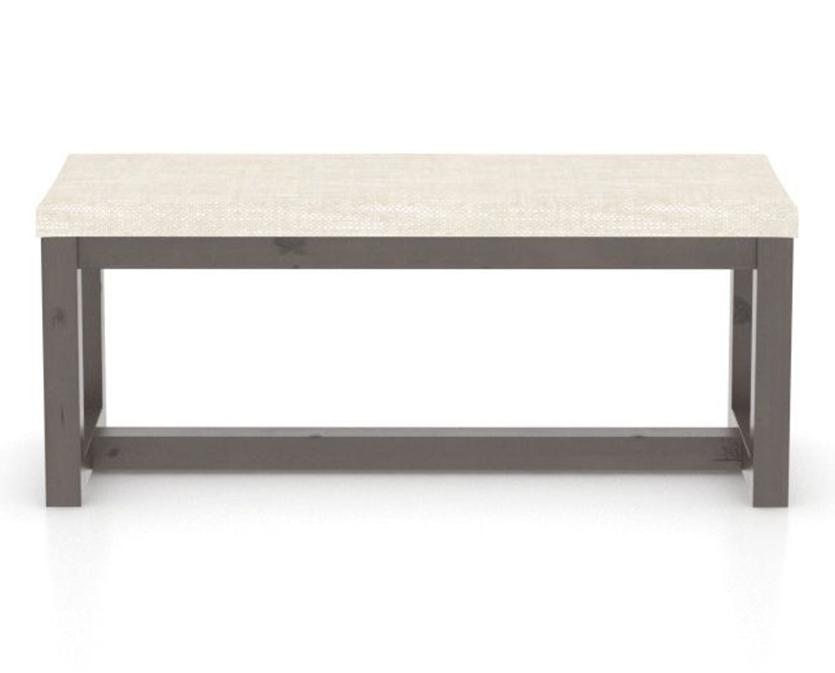 Canadel Loft Upholstered Bench 5070 in FT InsideOut® and 29 Hazelnut Washed, front view