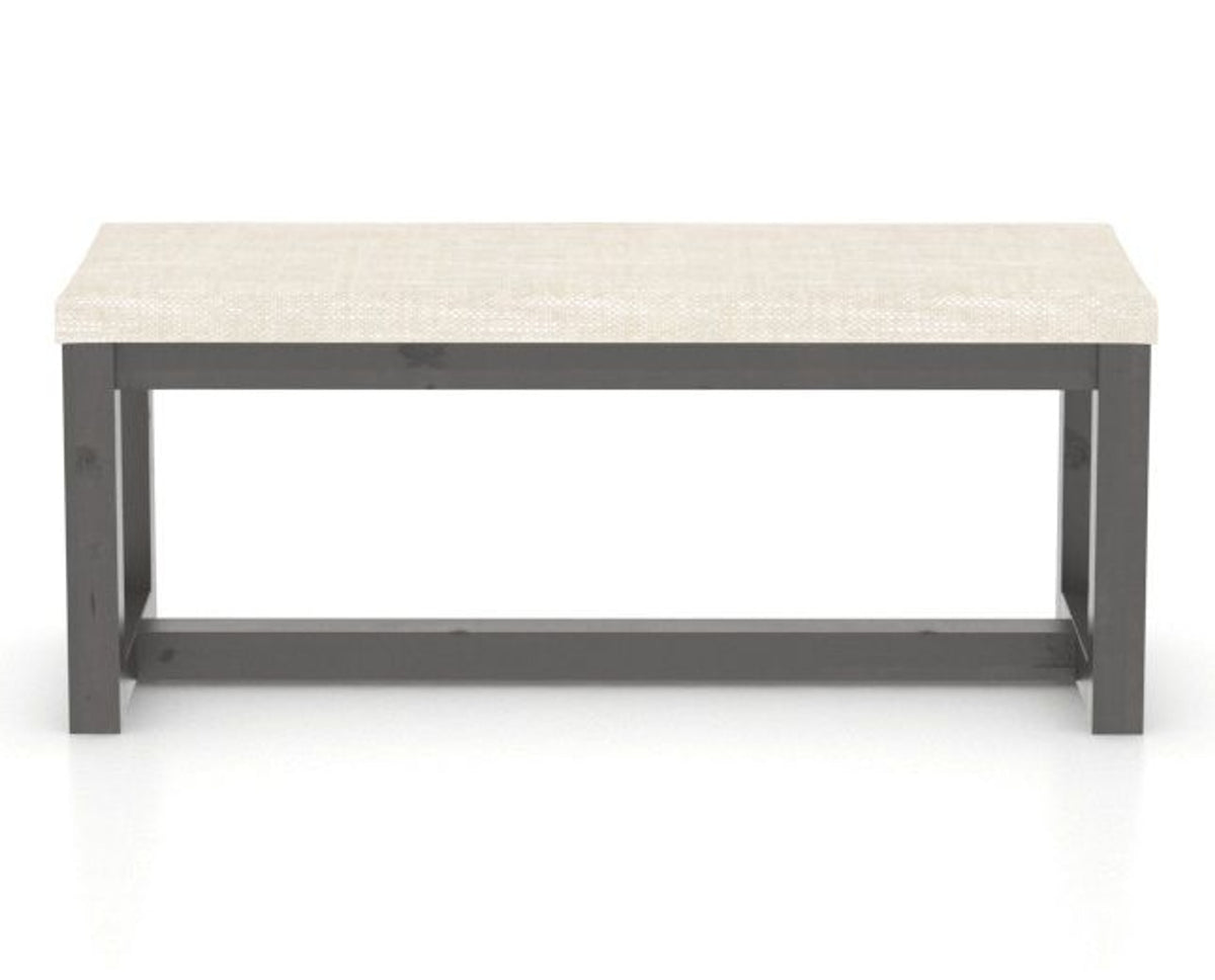 Canadel Loft Upholstered Bench 5070 in FT InsideOut® and 59 Davy's Grey, front view